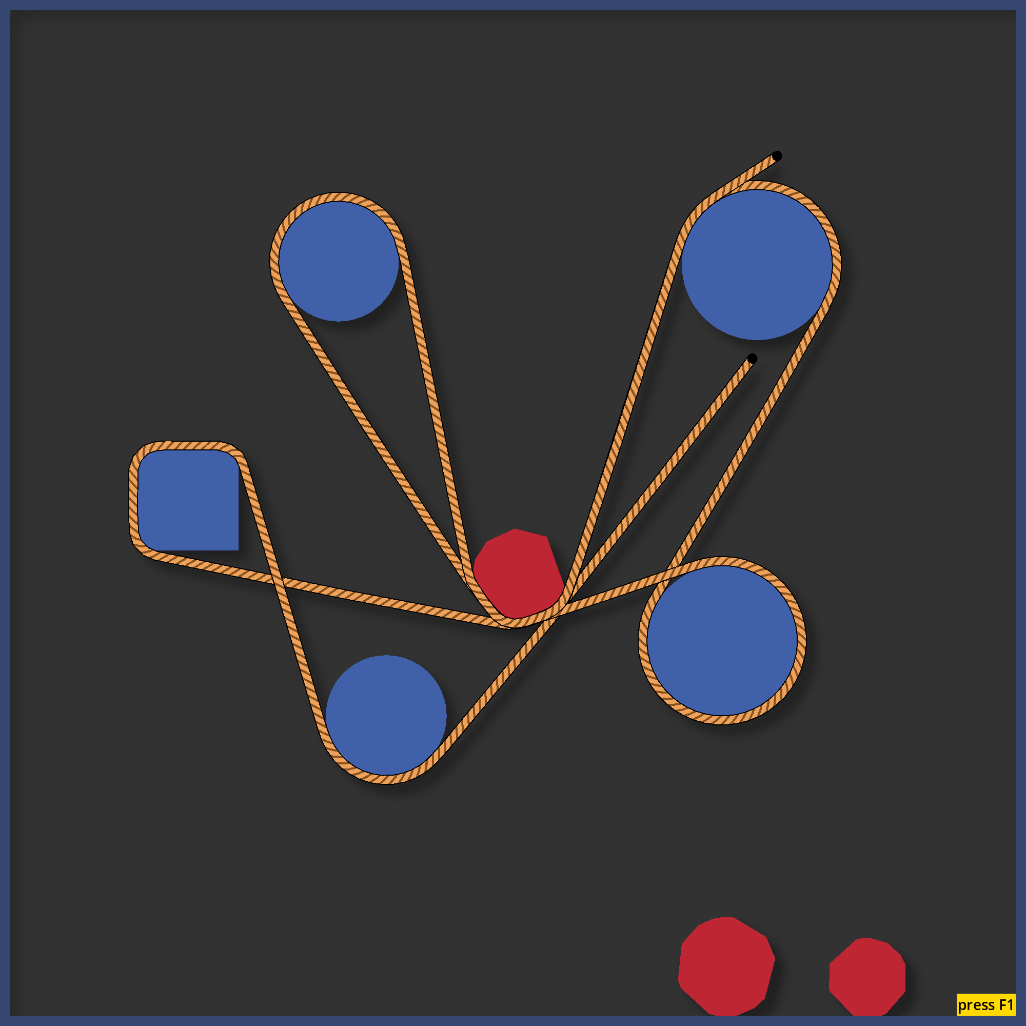 Playground — sandbox with multiple ropes and obstacles