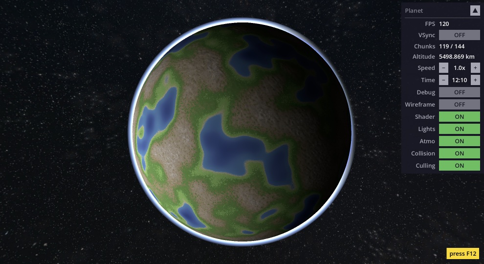 Planet from orbit